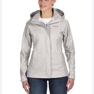 Marmot PreCip Eco Rain Jacket Women's Small Light Grey